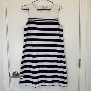 Vineyard Vines Navy and White Striped Nautical Mini Dress 100% Cotton